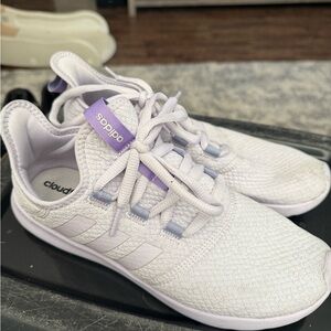 Adidas Cloudfoam White and Lavender Shoes